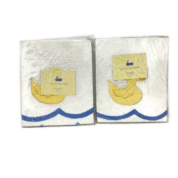 New Pottery Barn Duck Valance TWO SETS Pole Pocket Construction‎ - Picture 1 of 4
